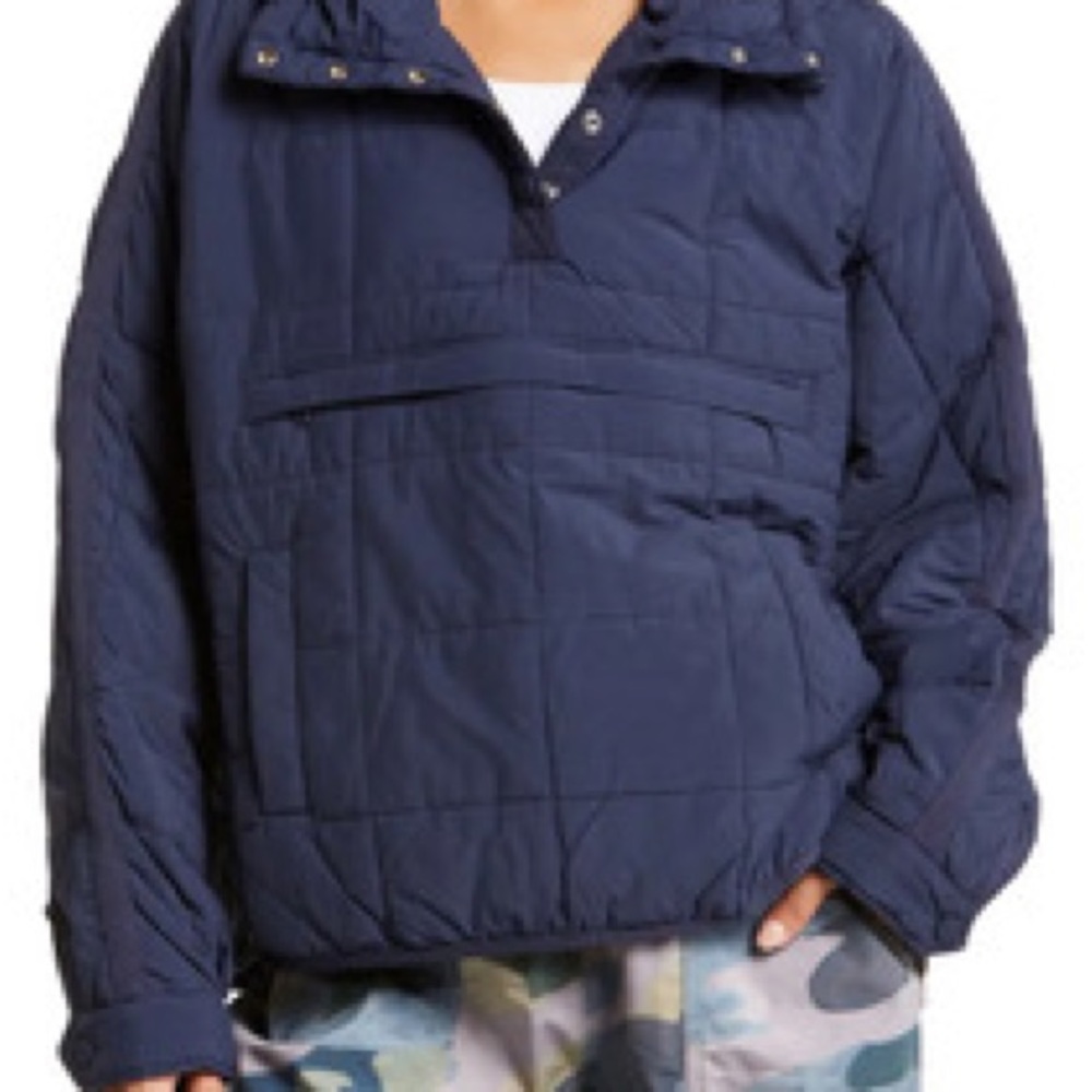 Free People Pippa Packable Pullover Puffer Midnight Navy